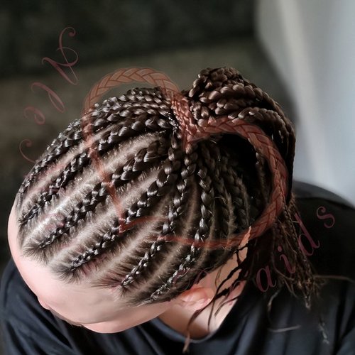 Cornrow short braids hairstyle